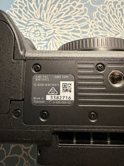 Sony Alpha ILME-FX3 Full Frame Cinema Line Camera